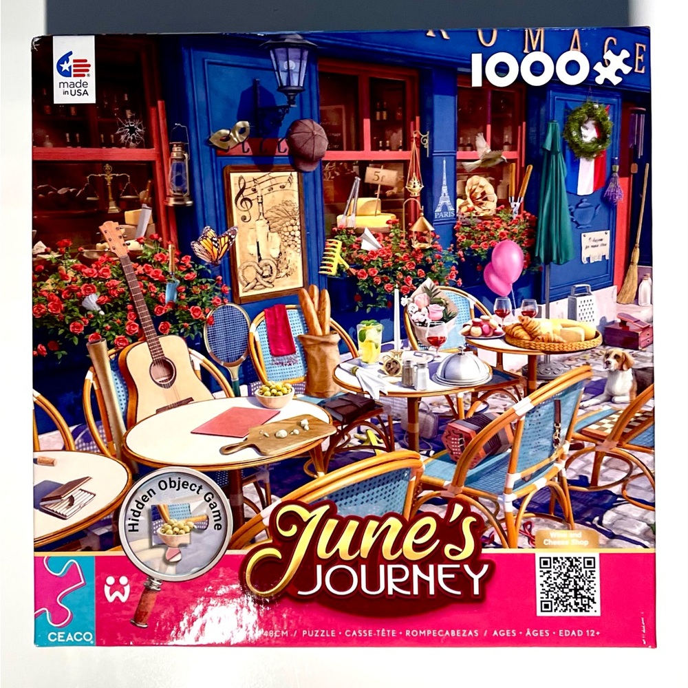 Ceaco - 1000pc Puzzle pieces - June’s Journey “Wine and Cheese Shop”